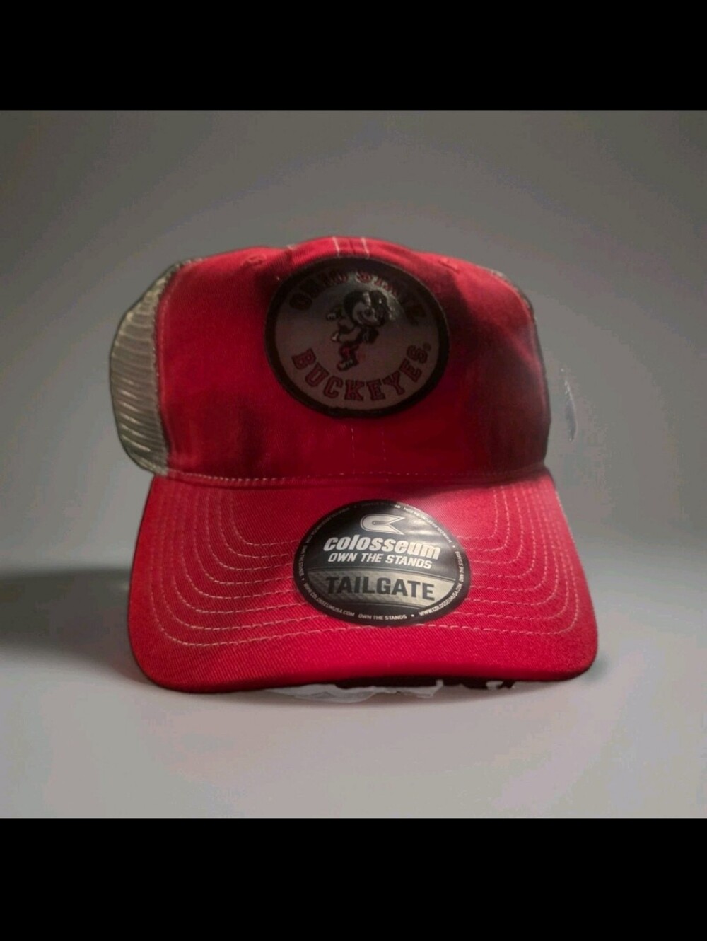 Colosseum Red & White Buckeyes Trucker Hat